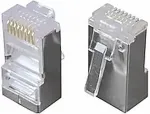Solarix Connector 8p8c CAT5E not folded, STP, face (100 pcs.)