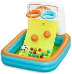 Bestway Kick &lsquo;N Swish 3-in-1 Multi-Use Inflatable Ball Pit with 18 Play Balls