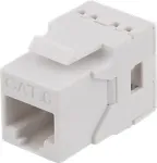 DELTACO Cat6 Keystone jack, LSA/110 termination, plastic, 180 white / MD-118