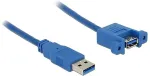 DELOCK Panel-mount - USB-Kabel - 9-polig USB Typ A (M) - 9-polig USB Typ A (W) - 1,0m (USB / USB2.0 / USB3.0) (85112)