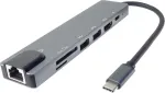Noname PremiumCord USB-C na HDMI + USB3.0 + USB2.0 + PD + SD/TF + RJ45 adapter