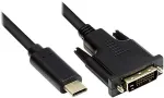 Good Connections Adapterkabel USB-C an DVI 24+1 schw. 2m