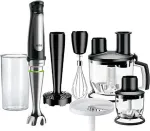 Braun Multiquick 7 MQ 7087X Stavblender H&oslash;j ende-sort/b&oslash;rstet rustfrit st&aring;l'