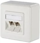 MetzConnect METZ CONNECT BTR Dose AP/2 reinweiss E-DAT Modul 2 Ports Kat.6 Class E