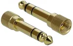 DeLOCK Adapter 6,5mm Klinkenst.>3,5mm Klinkenbu.3pin 2 St&uuml;ck