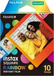Fujifilm | Instax Square Rainbow (10) Instant Film | 72 x 86 mm | 2.4 x 2.4" Image Area; 3.4 x 2.8" Print Size | Quantity 10