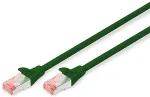 Digitus Patchkabel Cat6 S/FTP 2xRJ45 1.0m gr&uuml;n Hebelschutz Polybeutel