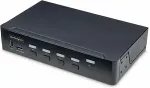 StarTech.com 4-Port DisplayPort KVM Switch, Single 4K 60Hz Monitor, 6x USB Ports, Push-Button & Hotkey Switching, DisplayPort 1.2, OS Independent, TAA Compliant