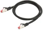 PYTHON Series Python Cat.6 Patchkabel mit Nylongeflecht schwarz 0,5m