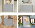Momcozy Retractable Safety Gate for Children M21SSAM08, 140 cm, Grey