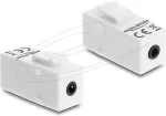 DELOCK Keystone Modul Klinkenbuchse 3,5 mm 4 Pin zu Klinkenbuchse 3,5 mm 4 Pin wei&szlig;
