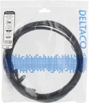 DELTACO S/FTP Cat6 patchkabel, UV-kindel, 3m, svart