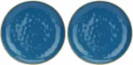 Rose&Tulipani Set of 2 Concerto Blu Avio Round Platters - Navy Blue, 32 cm