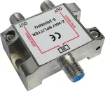 DELTACO 2-way splitter F-connectors, 1 DC pass, ClassA / R00150041