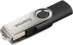M&auml;lukaart Hama FlashPen Rotate - USB-Flash-Laufwerk - 8GB - USB2.0 - Schwarz, Silber (90891)