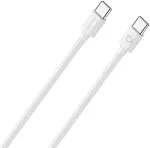 Realpower Lade/Datenkabel USB-C auf USB-C 1m wei&szlig; 3A