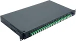 No name helos LWL 19" Spleissbox 24 x LC/APC Duplex OS2, spleifertig, schwarz