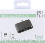 DELTACO USB-C hub IMP USB 3.1, BC 1.2, 100W, 2xUSB-A, 2xUSB-C, black / USBC-HUB105