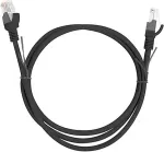 LANBERG | Patchcord CAT.5E UTP | PCU5-10CC-0100-BK | 1 m | Black