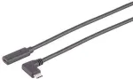 S-Impuls USB-C Verl&auml;ngerungskabel, 3.2 Gen 2x2, 90&deg;, 1m