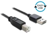 Delock Kabel EASY-USB 2.0 Typ-A Stecker > USB 2.0 Typ-B Stecker 0.5 m schwarz