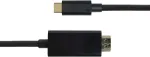 DELTACO USB-C - HDMI kabelis 4K UHD, paauksuotos jungtys, 2m, juodas / USBC-HDMI1020-K / 00140021