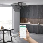 Maclean electric ceiling mount for TV, TUYA support, max VESA 600x400, for sloping walls, remote control, 32"-70", 35kg, MC-880T