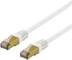 DELTACO S/FTP Cat6a patch-kaabel, delta sert, LSZH, 0,5 m, valge