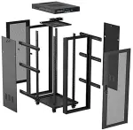 LANBERG Standing rack cabinet 19 inch 32U 600x600 perforated door LCD black (Flat pack)