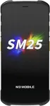 M3 Mobile SM25, 6" FHD+ display, 2.4GHz octa-core, 8GB RAM, 128GB storage, 2D SE5500 imager (smart focus), 5G, eSIM, SIM, Wi-Fi 6E, Bluetooth 5.3, NFC, 4000mAh hot-swappable battery, IP67, MIL-STD-810H, black.
