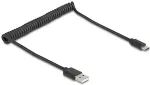 DELOCK USB 2.0 Spiralkabel USB Typ-A Stecker zu USB Type-C
