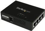 Startech .com 4-port Gigabit Midspan - PoE+ injector - 802,3at/af - Power Injector - Wechselstrom 100-240 V - 120 Watt - 4 Ausgangsstecker (POEINJ4G)