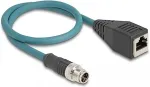 DeLOCK M12 Adapterkabel X-kodiert 8 Pin ST zu RJ45,Bu 50 cm