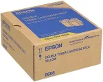 Tooner EPSON Double Pack - 2er-Pack - Gelb - Original - Tonerpatrone - f&uuml;r AcuLaser C9300D2TN, C9300D3TNC, C9300DN, C9300DTN, C9300N, C9300TN (C13S050606)