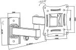 Blow TV mount 10-27" Black