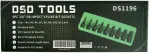 DSDTOOLS 3/8" PAVAROS SPLINE-T&Uuml;&Uuml;PI PIKENDUSOTSAD, 9 TK DS1196