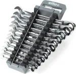 Wiha ring ratchet wrench set, 12 pieces, reversible, wrench (SW 8 - 19mm)