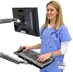 Sonstige Ergotron LX Wall Mount Keyboard Arm - Tastatur-/Mausablage mit St&uuml;tzarmhalterung - Polished Aluminum (45-246-026)