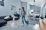 Leifheit 52106 mop Cotton, Fiber Dry&wet Blue, White
