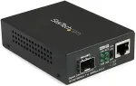 Startech .com Gigabit Ethernet Glasfaser Medienkonverter mit offenem SFP Steckplatz - Medienkonverter - 10Base-T, 1000Base-LX, 1000Base-SX, 100Base-TX, 1000Base-T - RJ-45 / SFP (mini-GBIC) (MCM1110SFP)