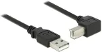 DELOCK USB Kabel A -> B St/St 0.50m 90&deg; schwarz