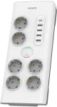 PHILIPS Pingekaitse , 6 outlets, 1xUSB-C + 4xUSB-A, 2m