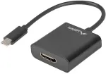 LANBERG USB-C(M)3.1->HDMI(F) Kabel 0,15m schwarz
