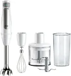Braun MultiQuick 7 hand blender MQ 7035I (white/stainless steel, 1,000 watts, with chopper and whisk)