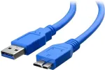 Techly USB3.0 Kabel Stecker Typ A-Stecker Micro B, 2m blau
