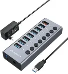 Graugear 7-Port USB HUB 3.0 USB-A + 1 USB Schnelllader retail