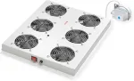 ROLINE 19-Zoll Dachlftereinheit 6 Lfter, Thermostat fr Serverschrank grau