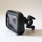 Art ART leather bike holder for handlebar for mobile phone / GPS / MP4 AX-16 black