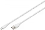 Digitus USB 2.0 Kabel Typ A-Lightning Silikon 1m MFI wei&szlig;