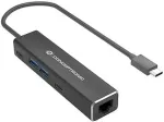 No name CONCEPTRONIC Adapter USB-C3.2->GbE/2xC/2xA 5Gbs 0.14m sw